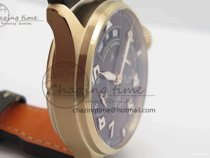 MIROTIME 0125 Popular Big Pilot Real PR IW502706 RG YLF 1:1 Best Edition Brown Dial On Calfskin Strap A 7223